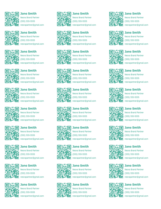 Custom NEORA Labels (150 Labels)