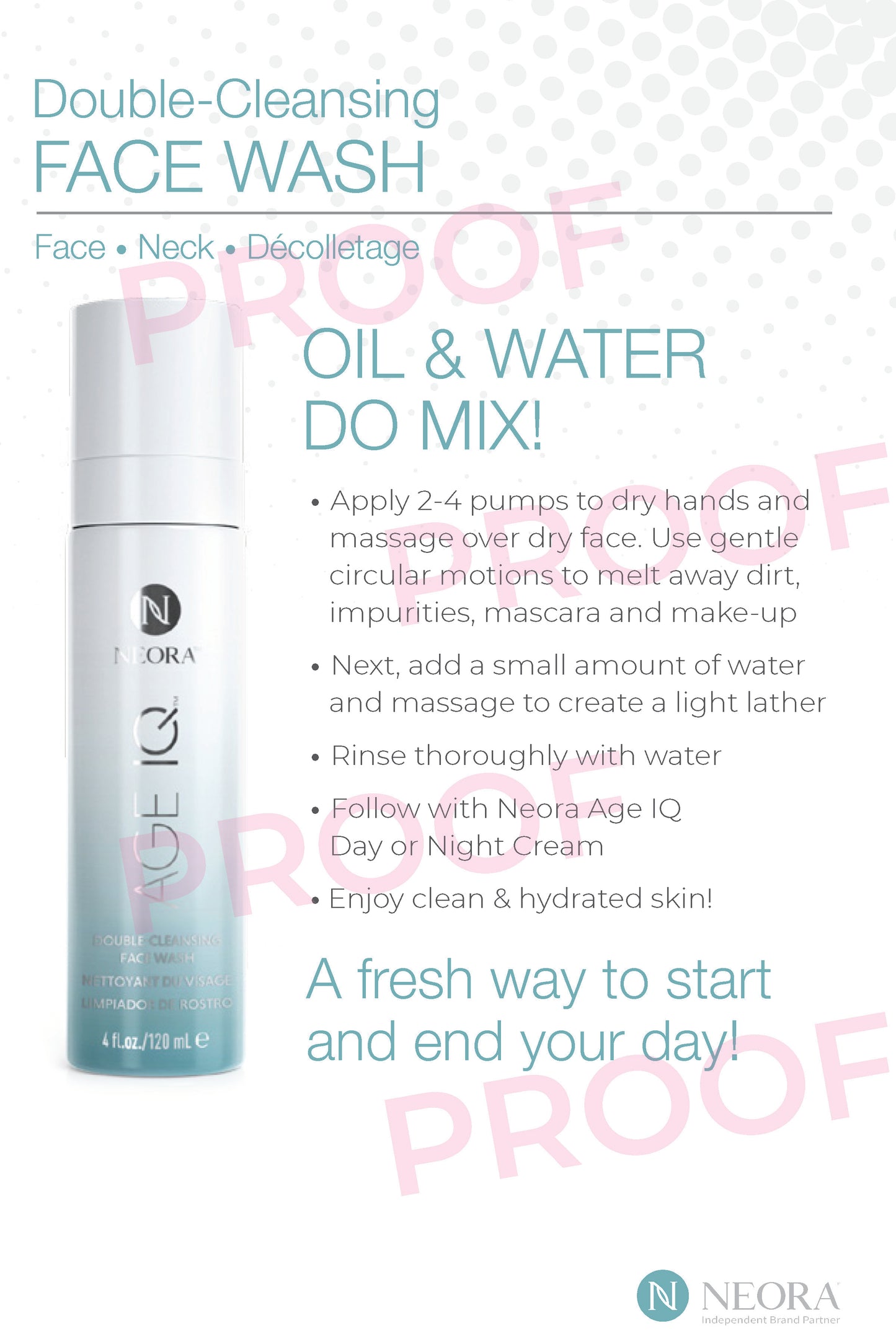 Night/Day Creams & Face Wash 4x6 Product Cards (25 Pack)