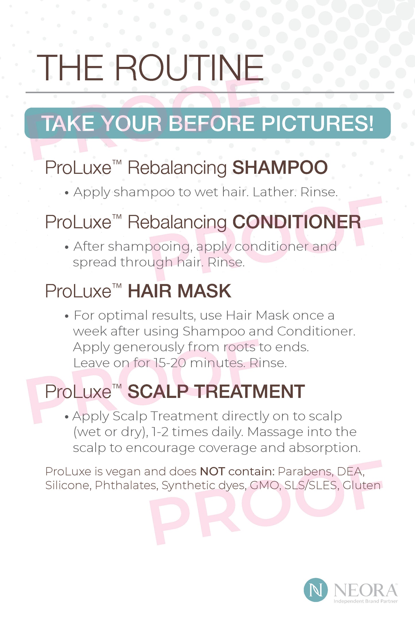 Proluxe Hair Care 4x6 Product Cards (25 Pack)