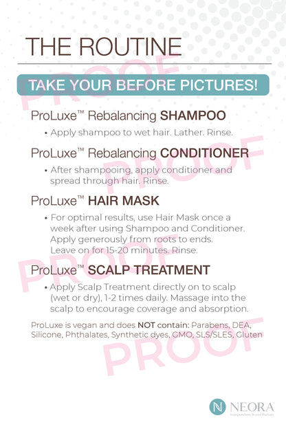 Proluxe Hair Care 4x6 Product Cards (25 Pack)
